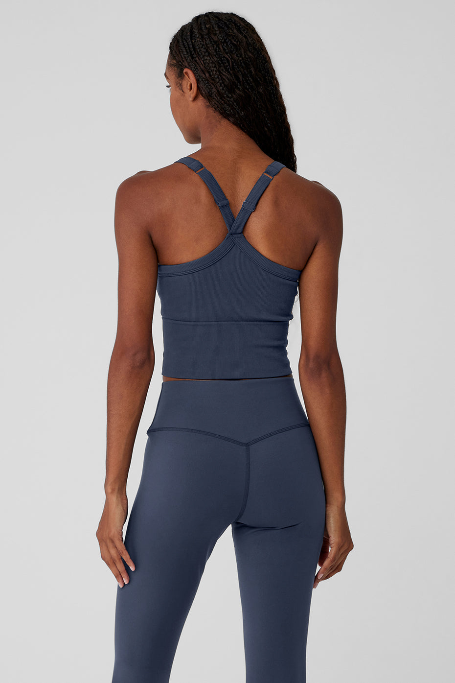 Seamless Ribbed Favorite Bra Tank - Navy