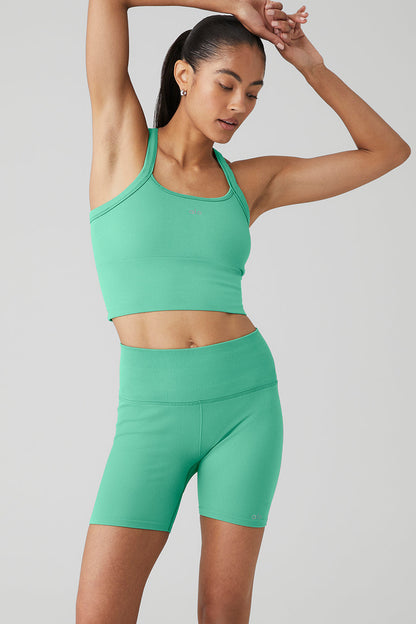 Seamless Ribbed Favorite Bra Tank - Lettuce
