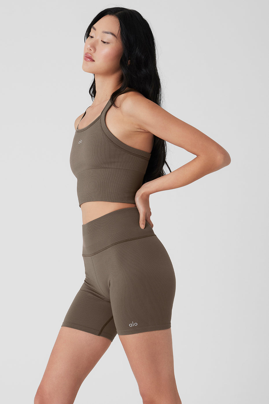 Seamless Ribbed Favorite Bra Tank - Olive Tree
