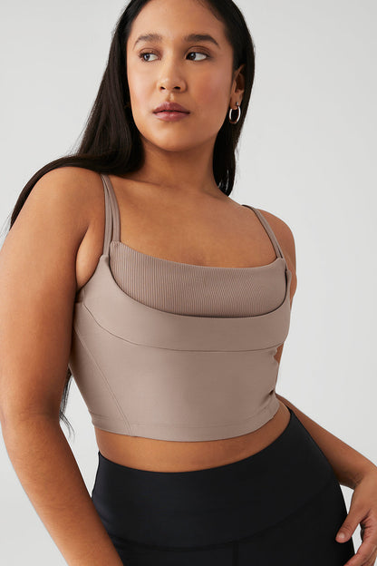 Airlift Street Goddess Bra Tank - Taupe