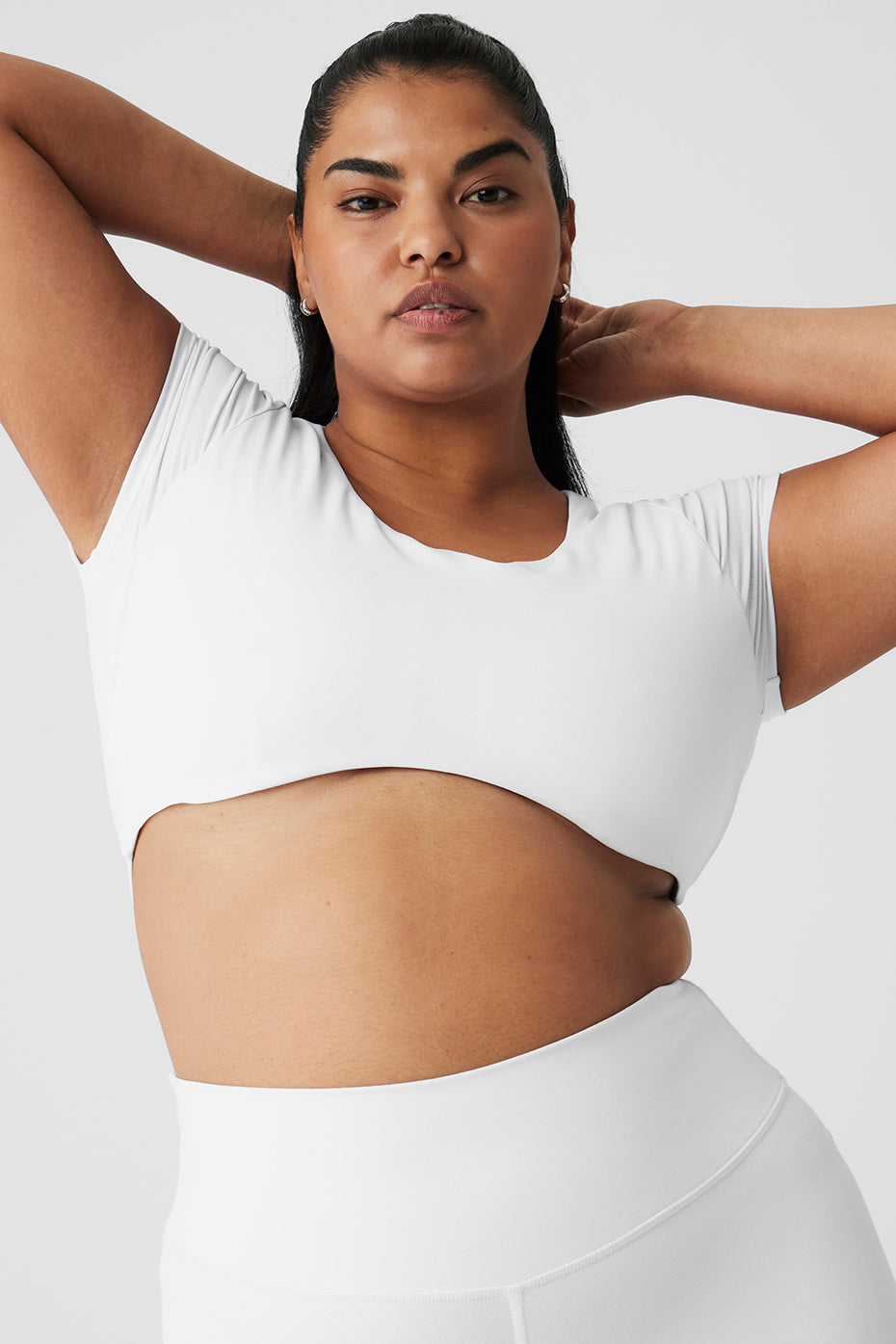 Airbrush Figure Short Sleeve Bra - White