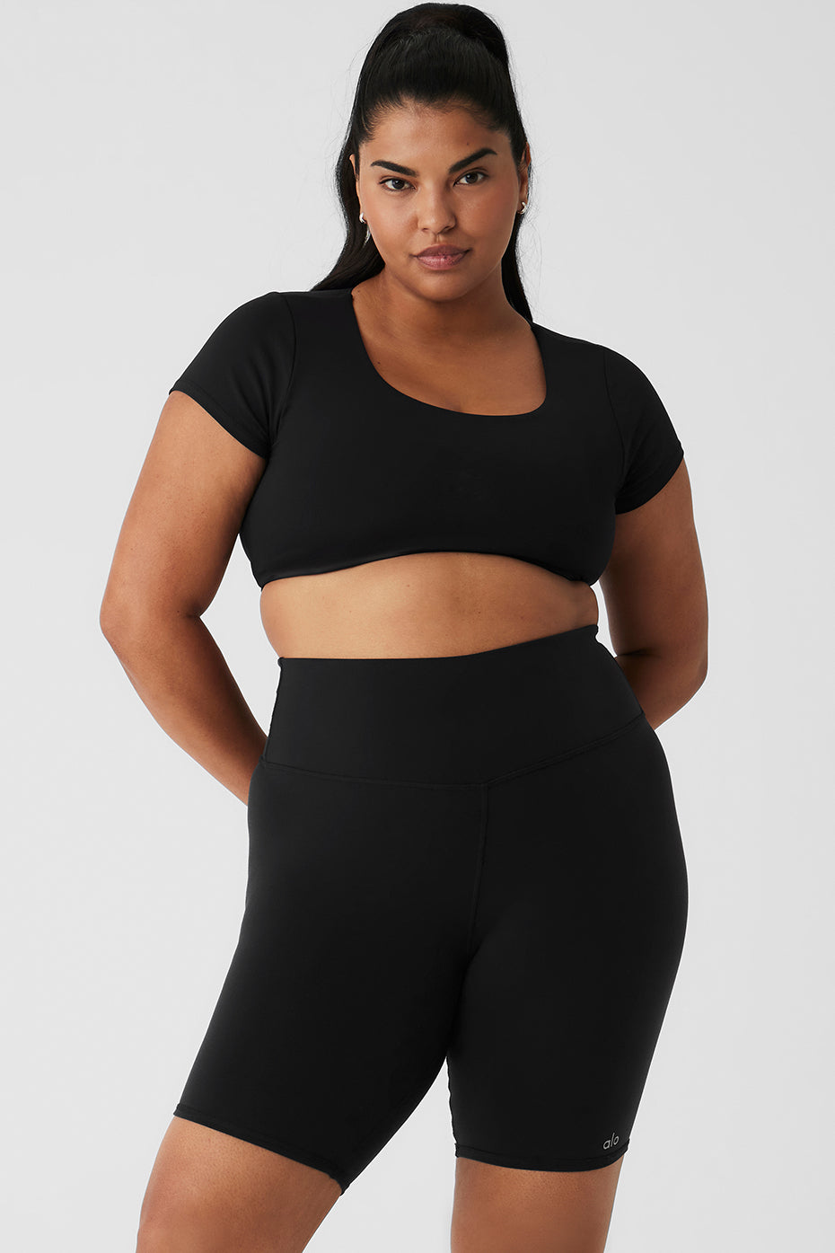 Airbrush Figure Short Sleeve Bra - Black