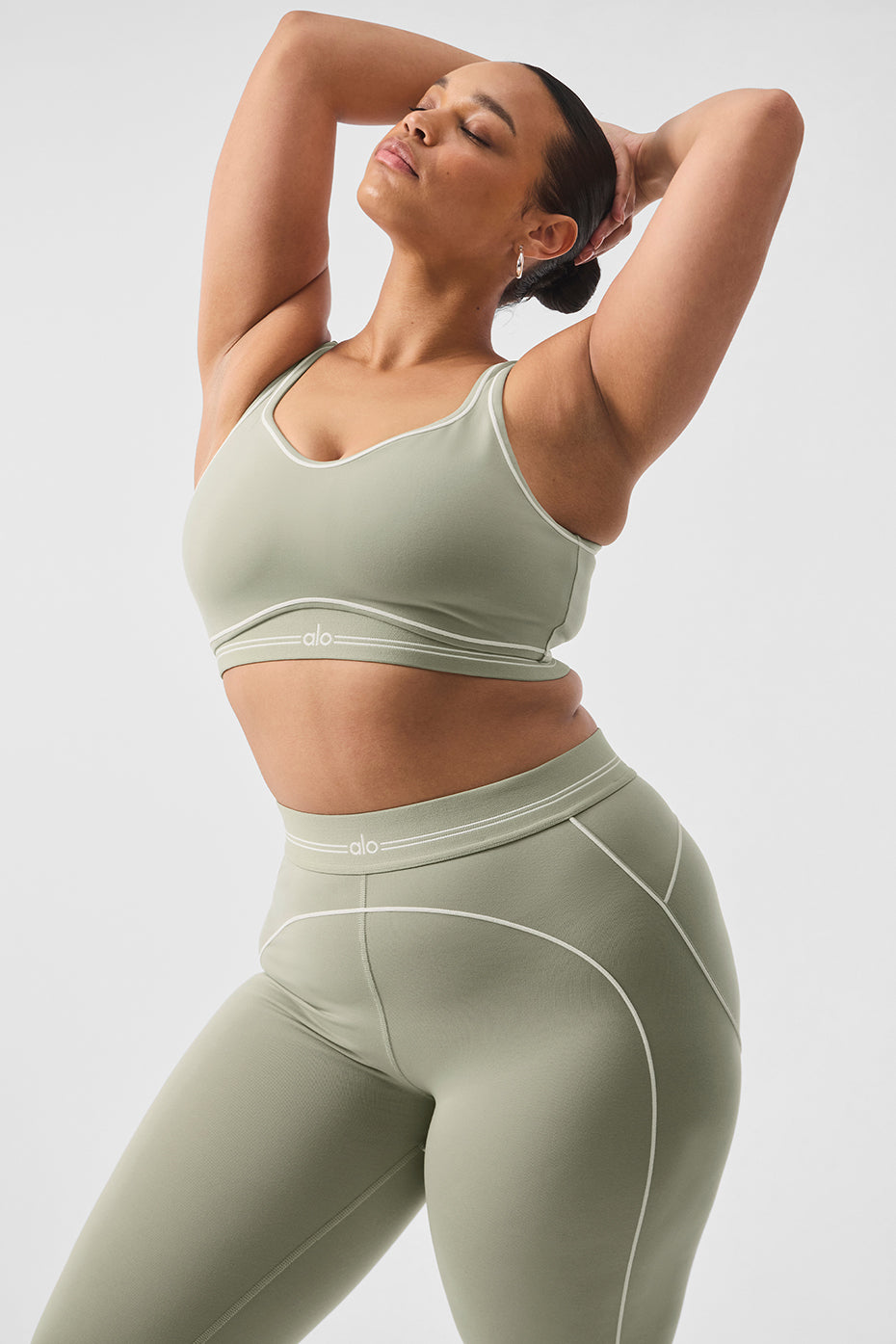 Airbrush Heart Throb Bra - Limestone/White