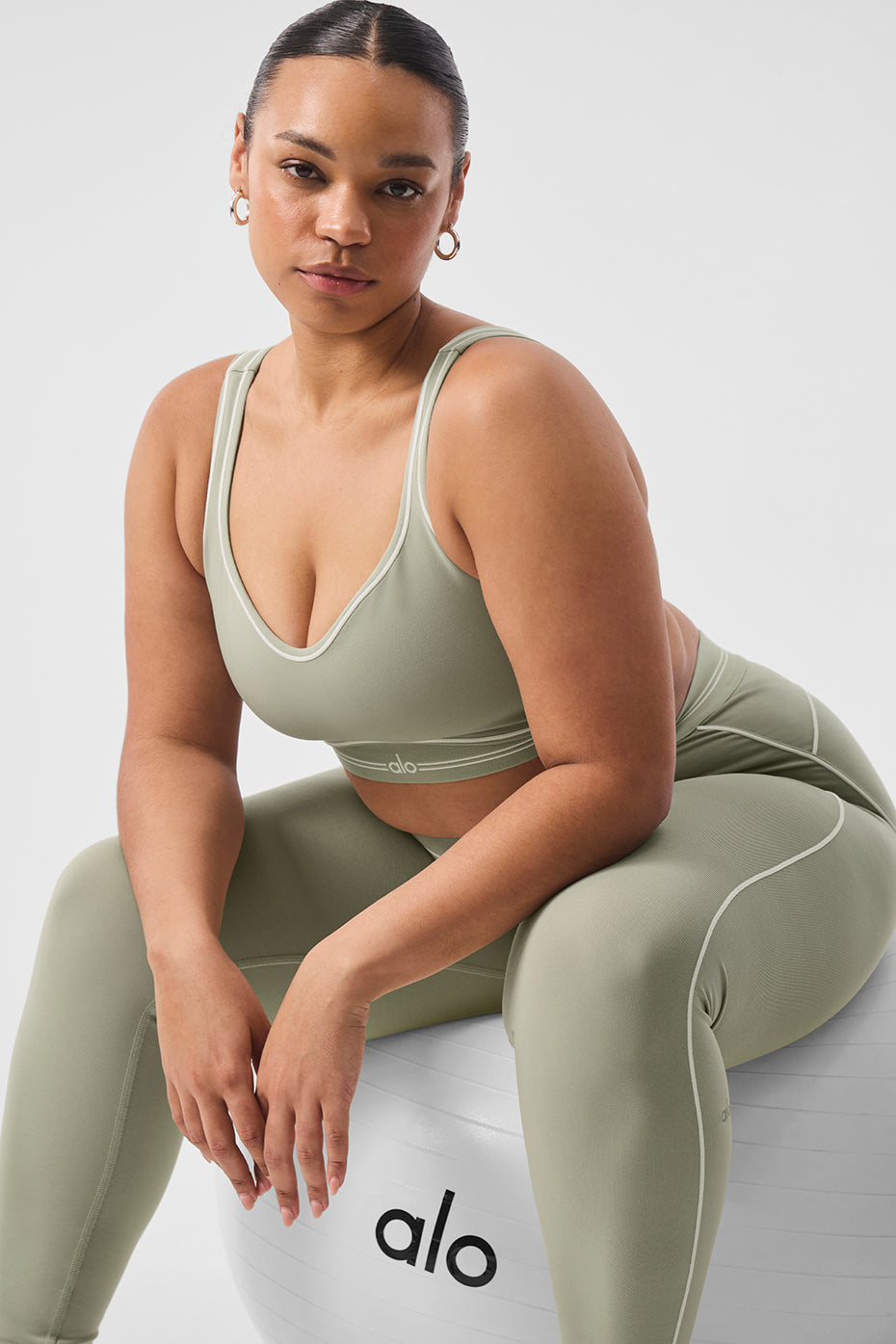 Airbrush Heart Throb Bra - Limestone/White