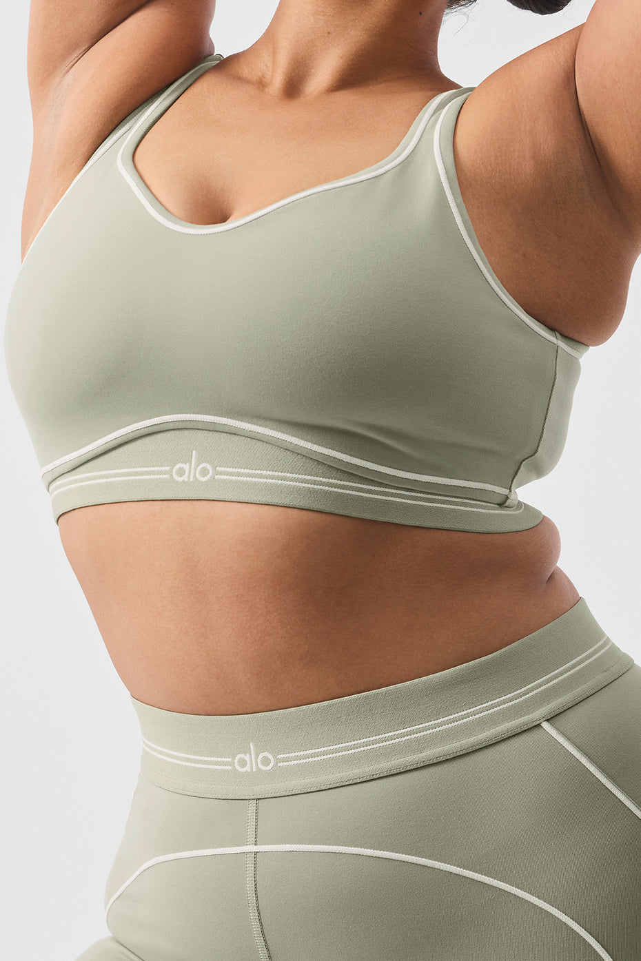 Airbrush Heart Throb Bra - Limestone/White