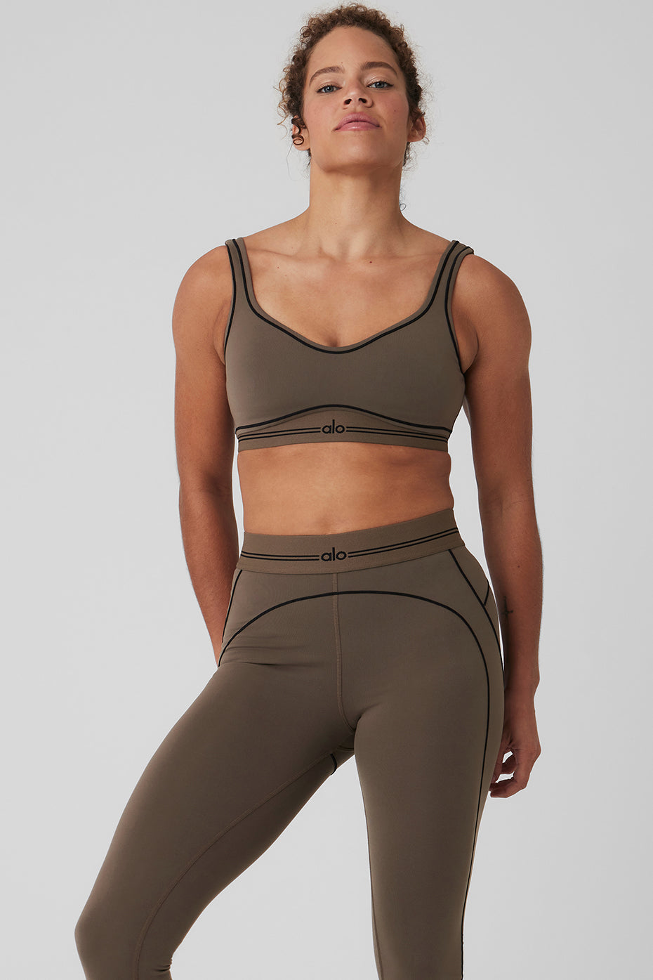 Airbrush Heart Throb Bra - Olive Tree/Black