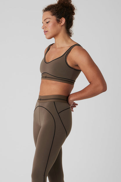 Airbrush Heart Throb Bra - Olive Tree/Black