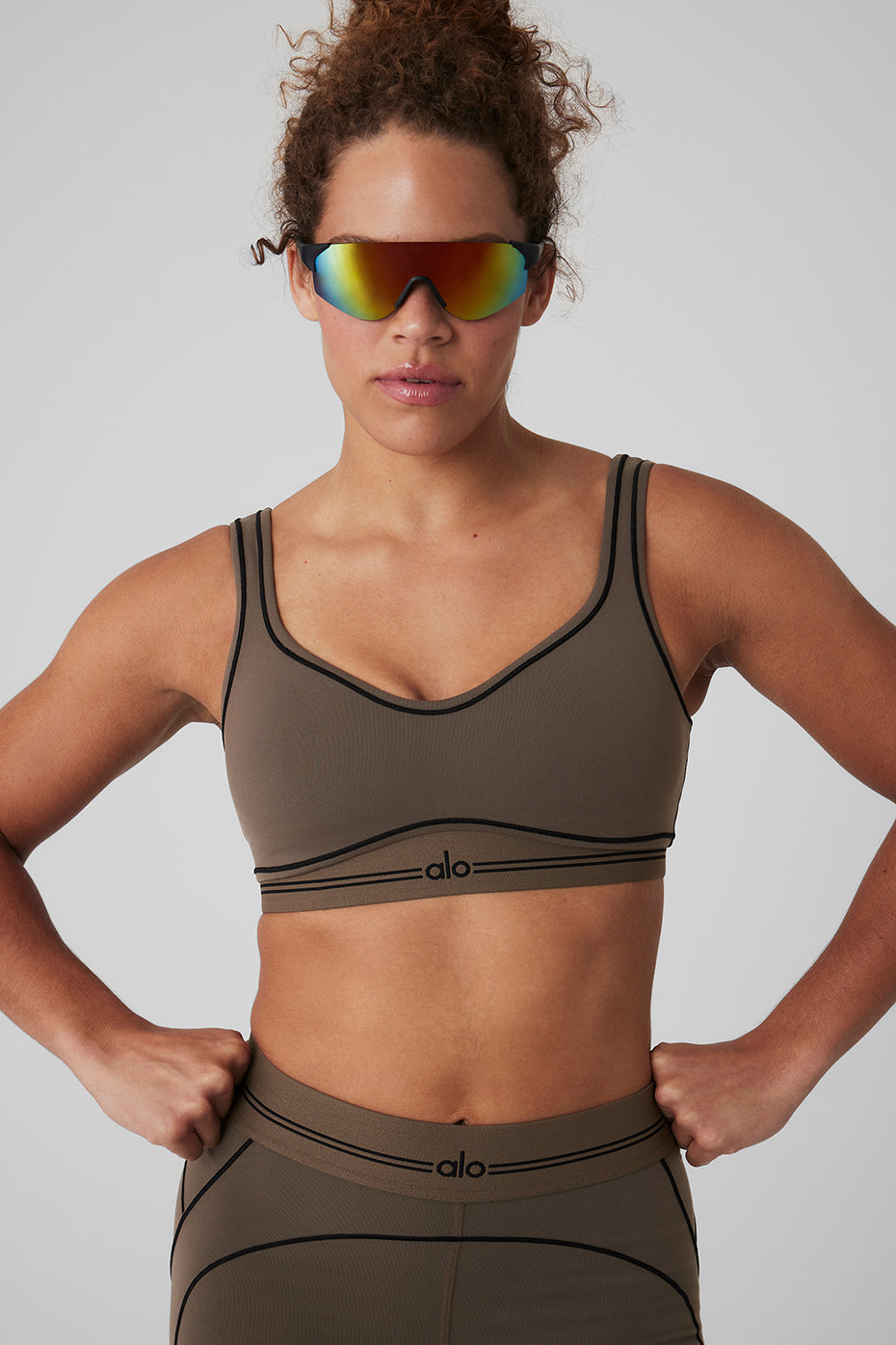 Airbrush Heart Throb Bra - Olive Tree/Black