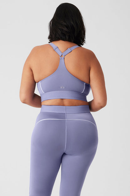 Airlift Suit Up Bra - Lilac Blue/White