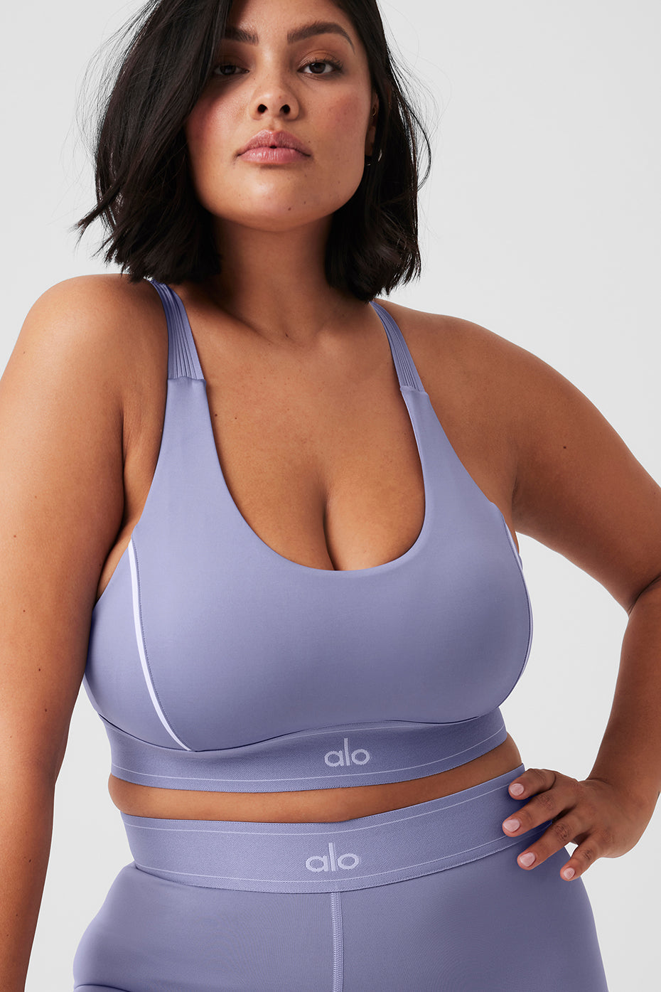 Airlift Suit Up Bra - Lilac Blue/White